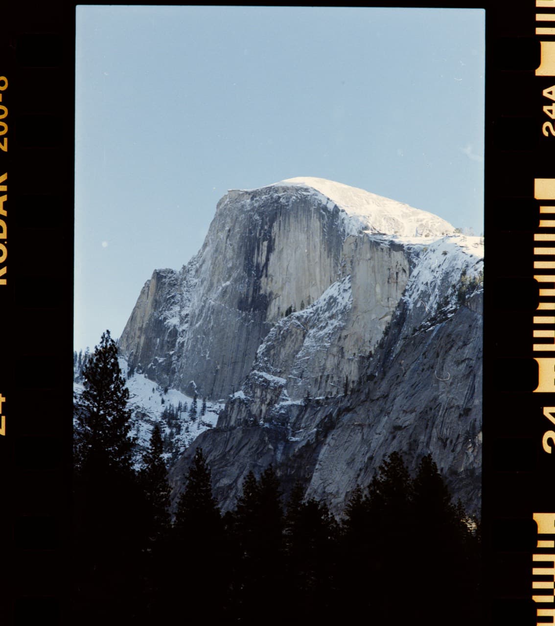 Full-border DSLR scan sample of Half Dome